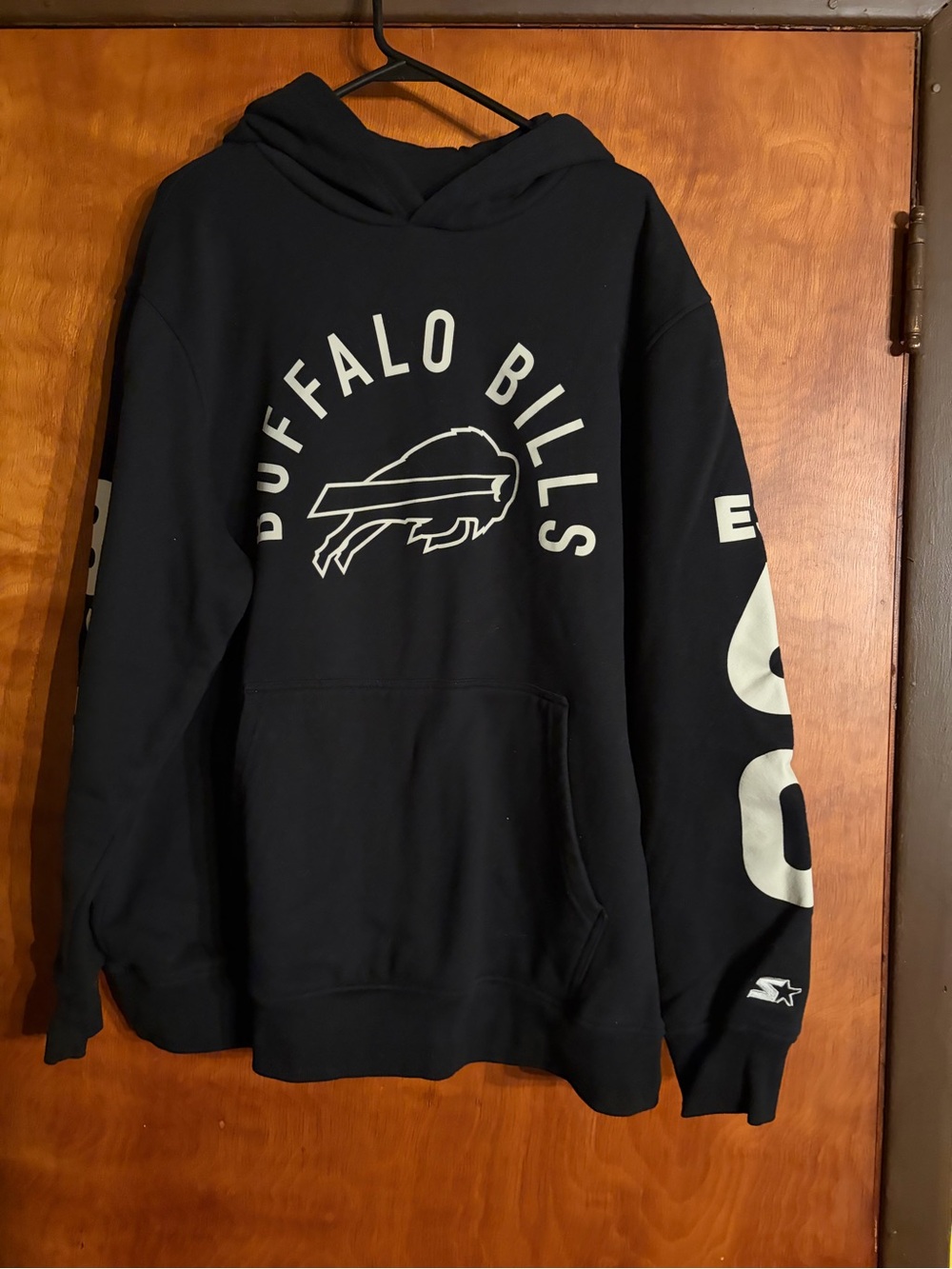 Buffalo Bills Starter Handoff Fleece Hoodie Sweatshirt - Black SIZE XXL